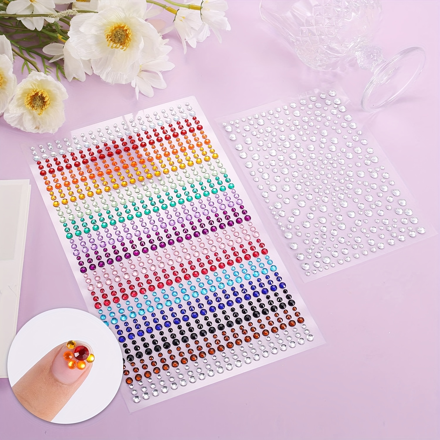 Self Adhesive Rhinestone Gem Stickers for Face Nail Body Makeup