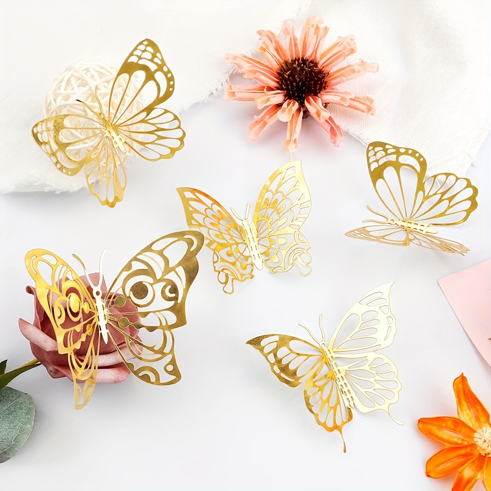 Butterfly Baby Shower Decorations for Girl Rose Gold 3D Butterfly