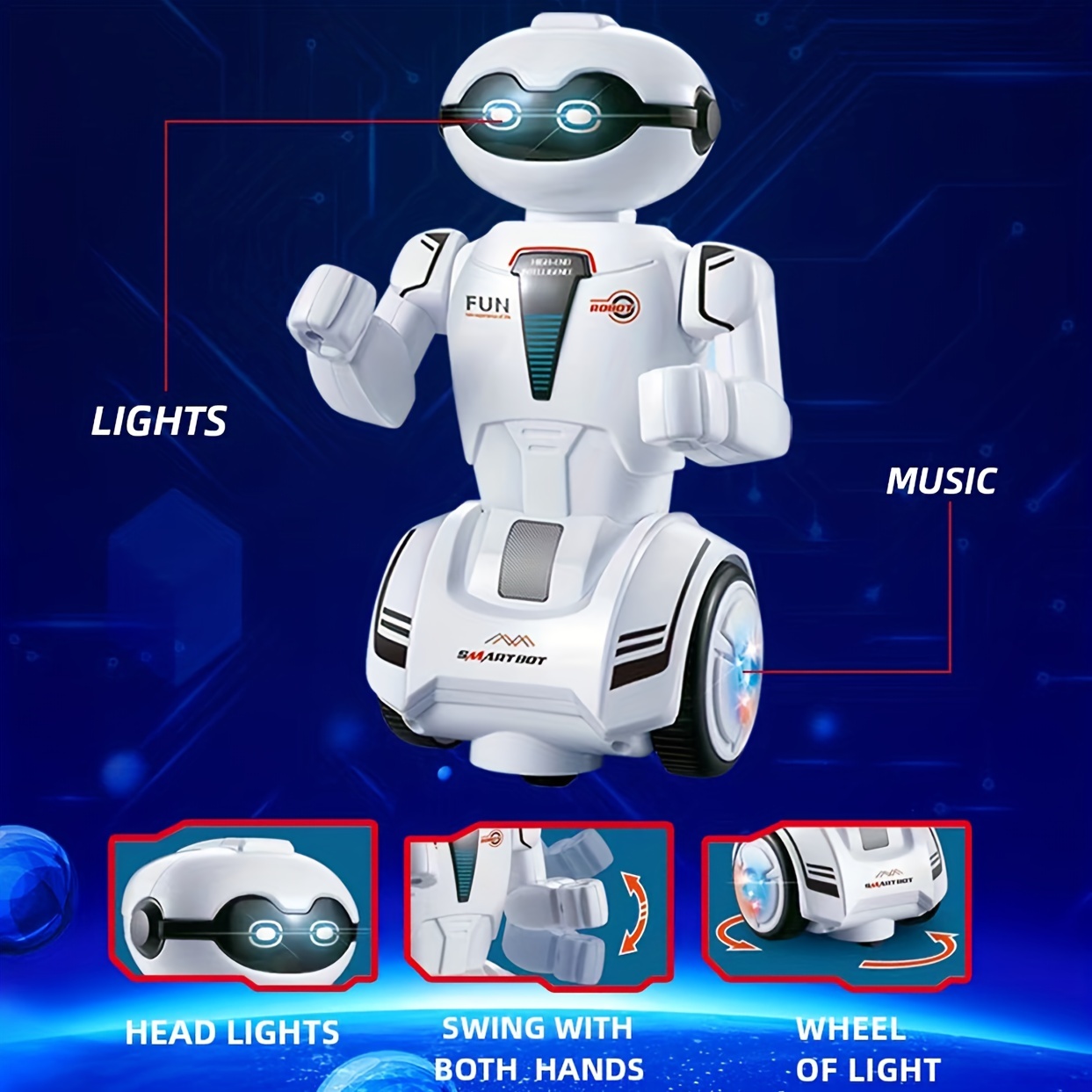 Robot Toys With Light Children's Electric Robot Can Walk And - Temu