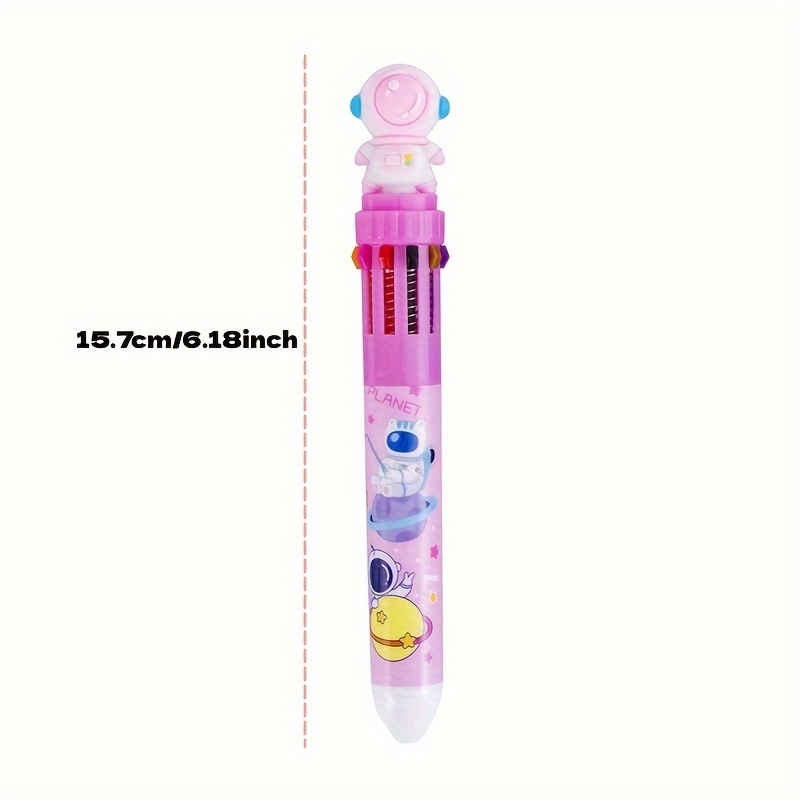 10 Colors Cartoon Astronaut Rabbit Mechanical Ballpoint Pen Multicolored  Pens Colorful Refill School Office Writing Supplies New - AliExpress