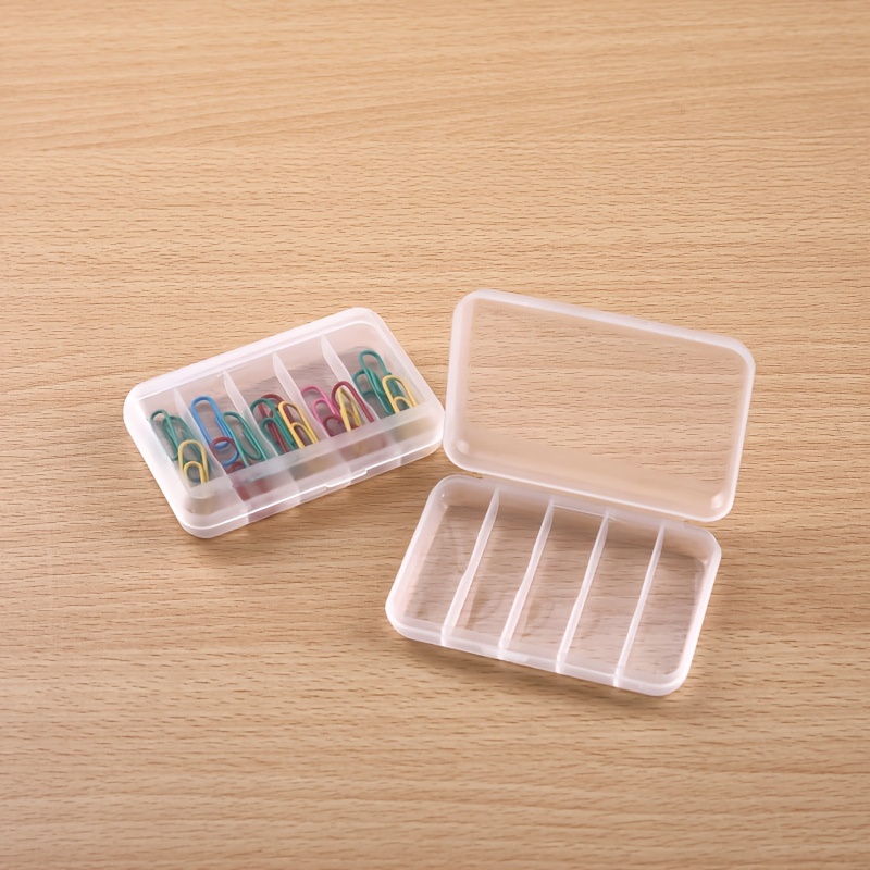 1pc Clear Plastic Storage Box with Hinged Lid - Perfect for Organizing  Small Items!