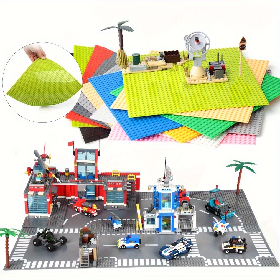 Plaques de base en plastique pour blocs de construction, 16x16 points,  grande taille, compatibles avec les figurines classiques, jouet cadeau -  AliExpress