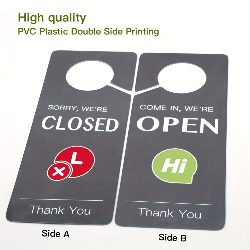 Open Closed Sign PVC Commercial Sign for Stores Hotels Bathrooms