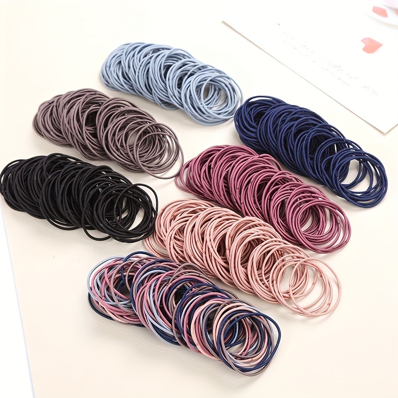 100 Pieces Hair Ties, Elastic Hair Ties Hair Bobbles Hair Bands For Women  With Thick Hair, Hairbands For Girls Hair Elastics Band No Metal Ponytail  Holders 