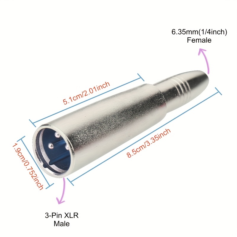 Adaptateur XLR (F) - jack mono 6,35 mm