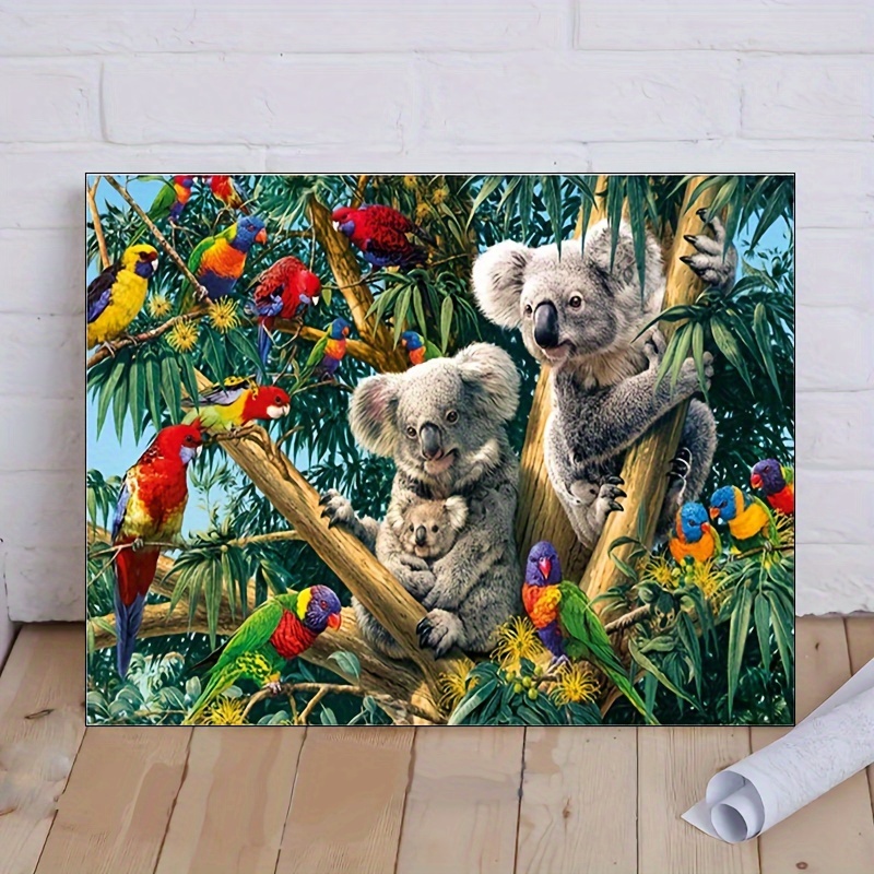 Koala Family Diy Painting Number Beginners Painting Acrylic - Temu United  Kingdom