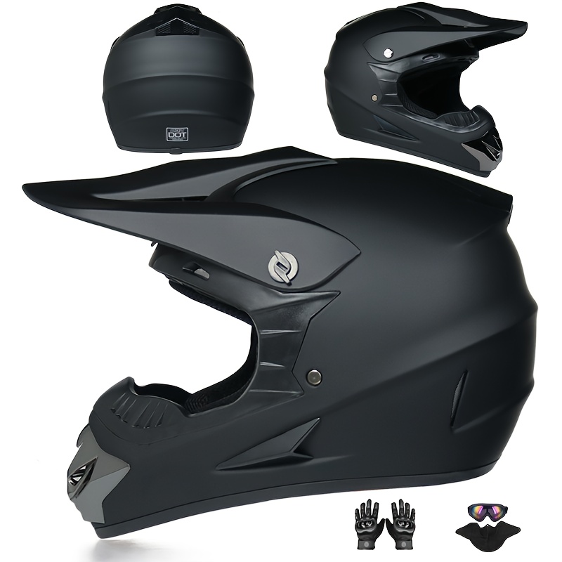 MRDEER Casque Motocross, Adulte Off-Road Helmet avec des Gants Masque  Lunettes, Casque Tout-Terrain Casque Unisexe Casque Cross VTT Casque pour  Homme