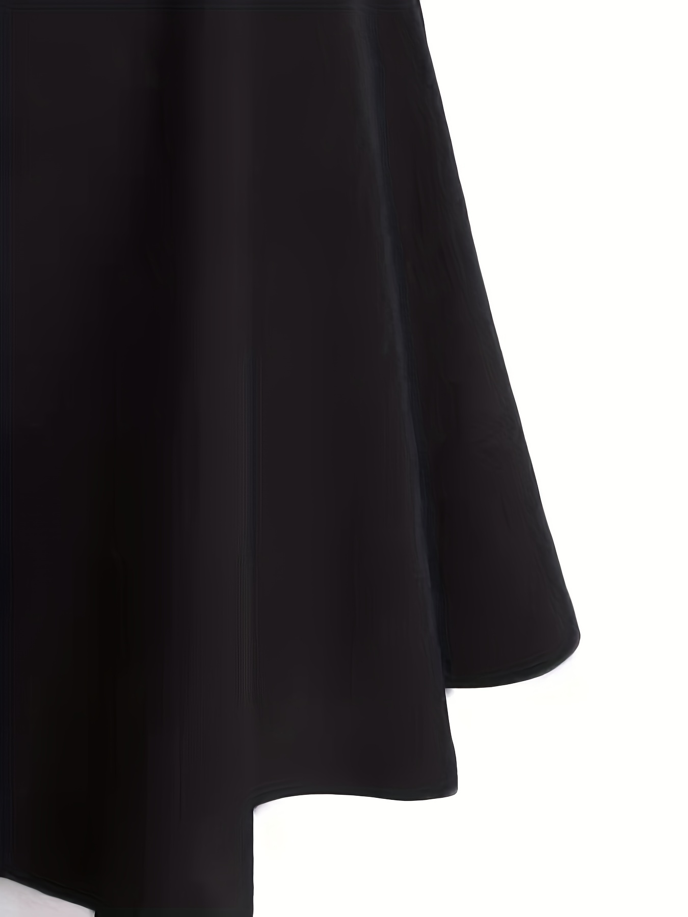 Plus Size Basic Skirt, Women's Plus Palin High Rise Ruffle Medium Stretch Skirt