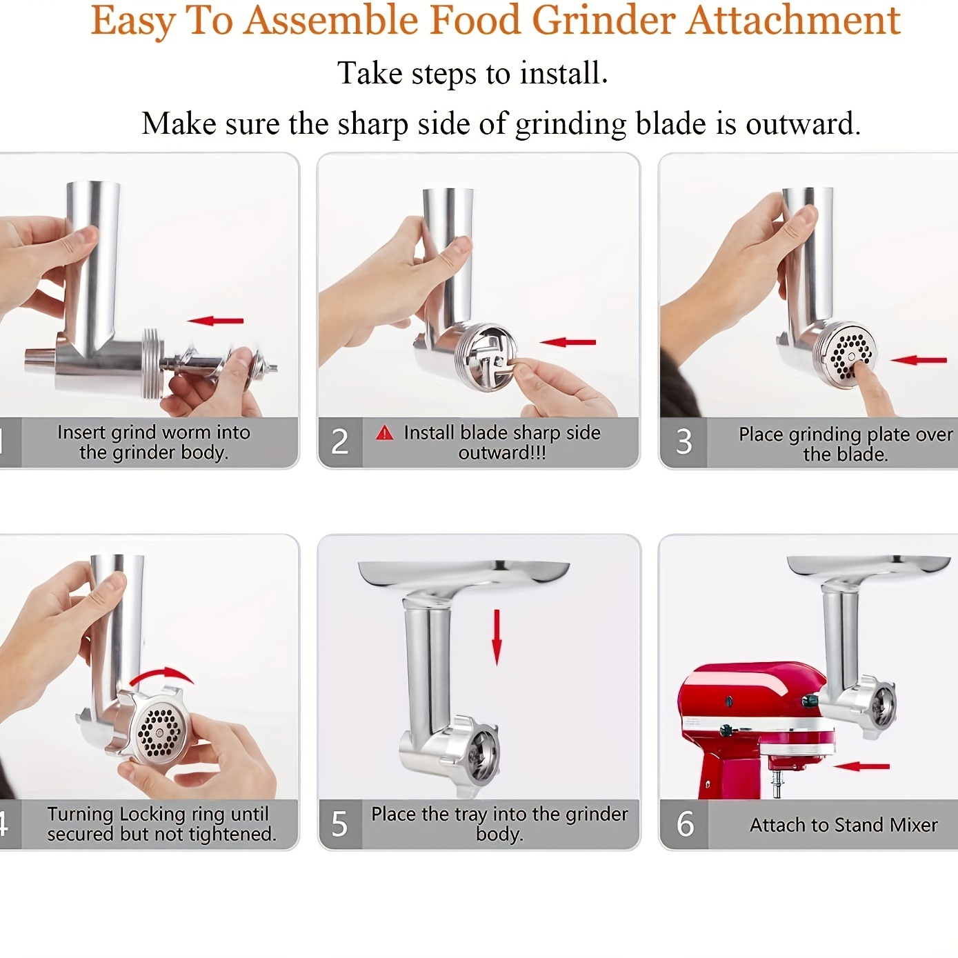 Kitchen Aid Metal Food Grinder Attachments, Metal Food Grinder