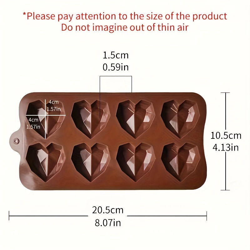 3D Heart Shape Chocolate Molds Heart Molds for Baking 