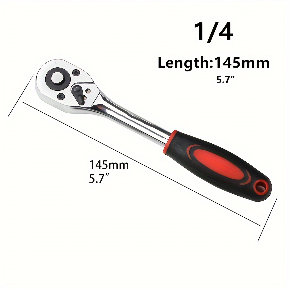 ▫ Mini llave de carraca 1/4 & 48 puntas de atornillado con colores ☑ Cr-V