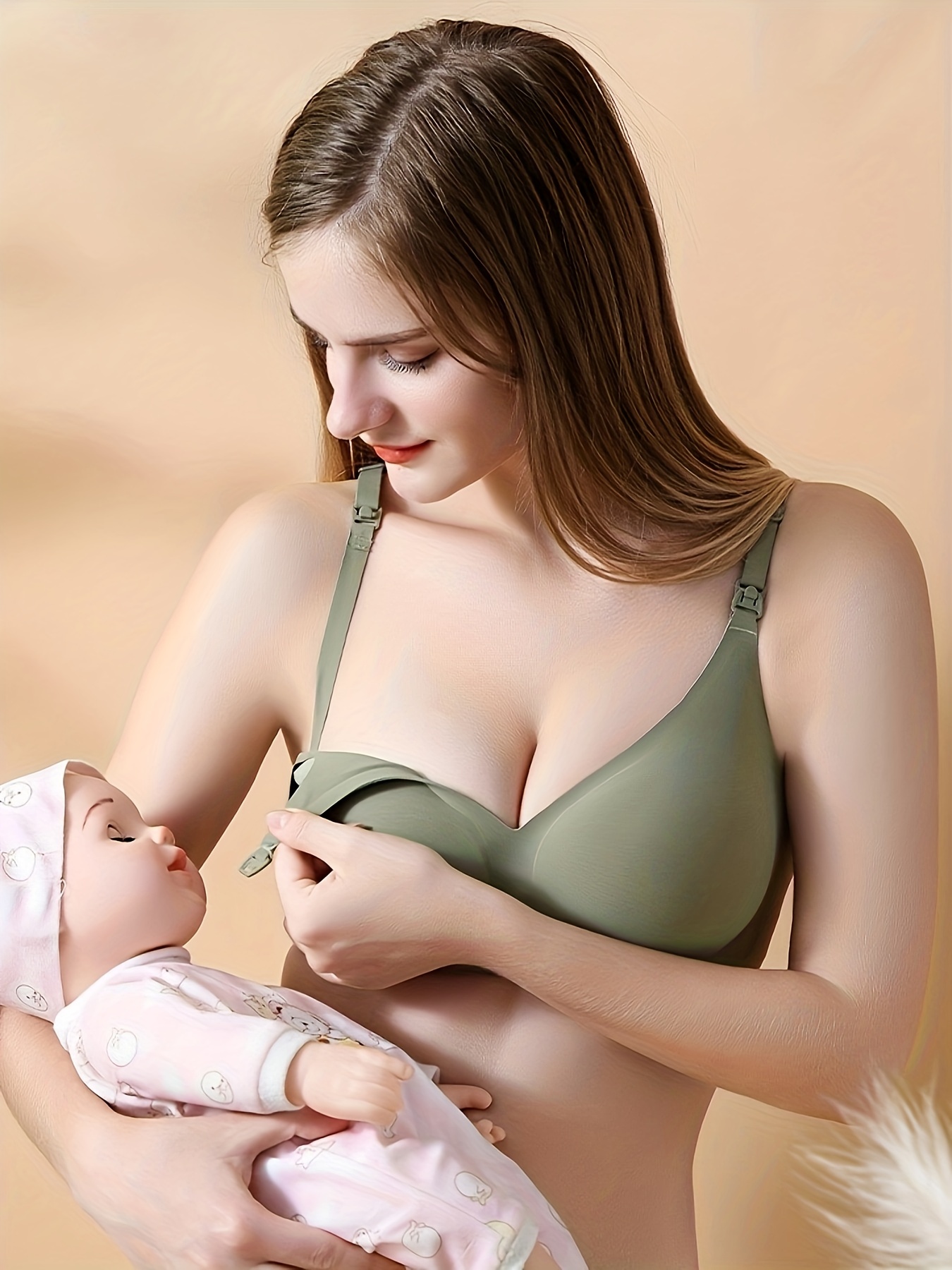 Women's Maternity Bra Breast Feeding Underwear Zipper - Temu