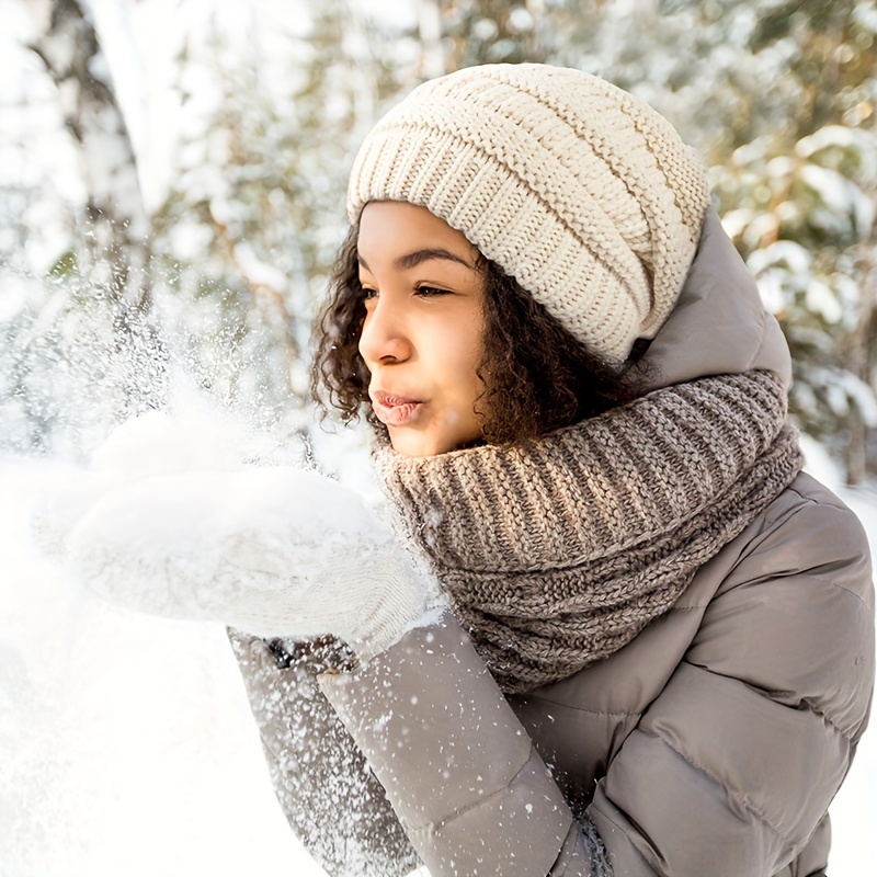 🧢 Gorro de algodón Mujer Moda invierno con punto cosido 6 Colores Suave  Gorro de Invierno