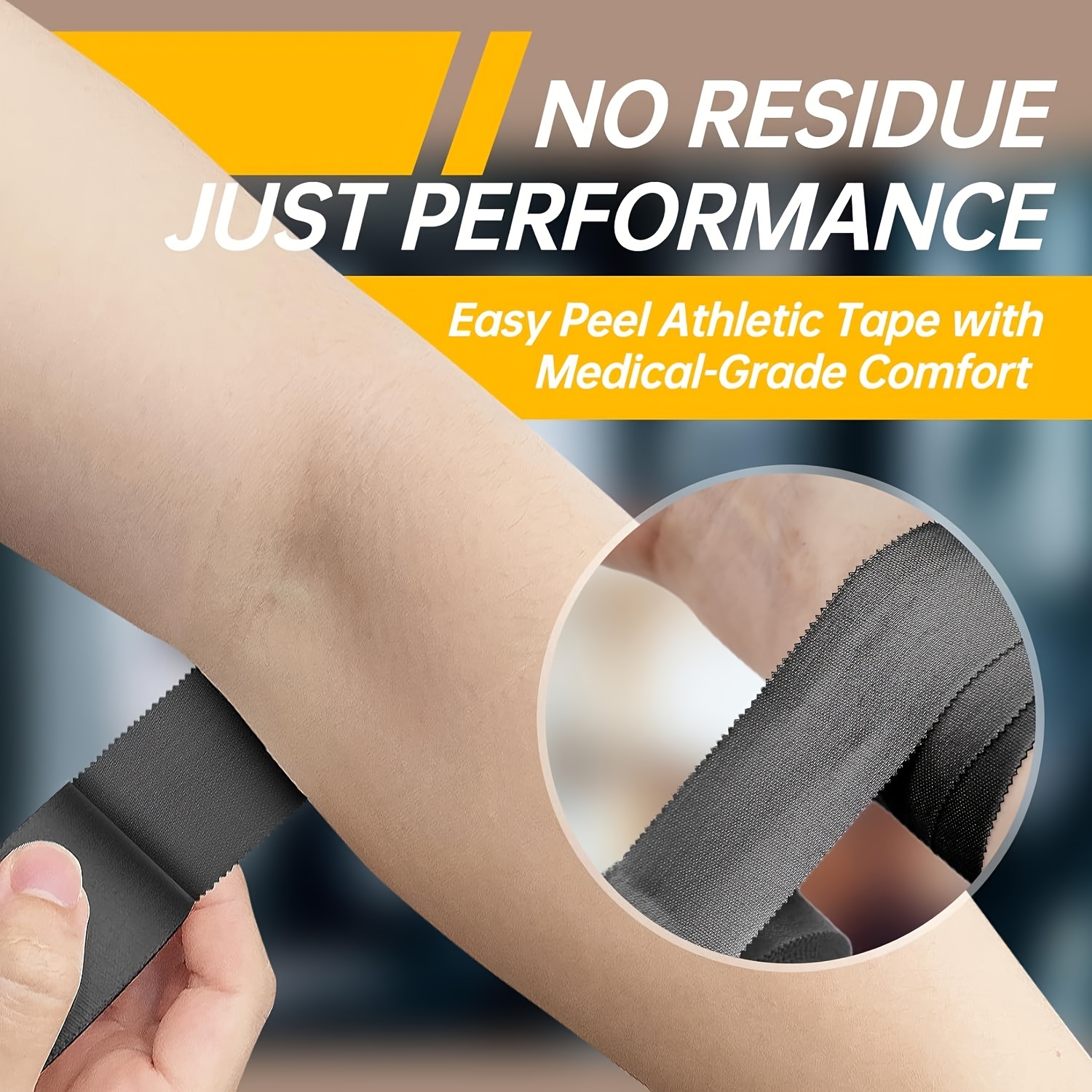 1 Roll White Sports Medical Athletic Tape, No Sticky Residue & Easy to Tear  for Athletes, First Aid Injury Wrap: Fingers Ankles - AliExpress