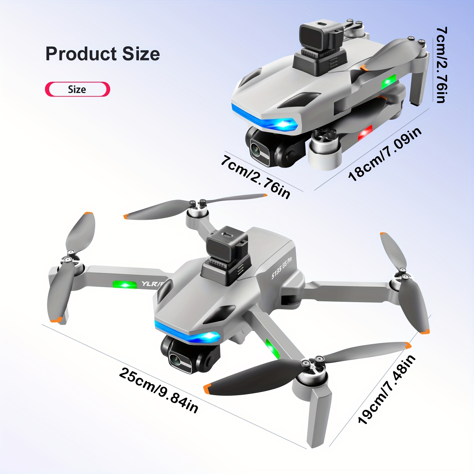 Drones con Camara HD 2 Cámaras Mini Drone para Principiantes 135