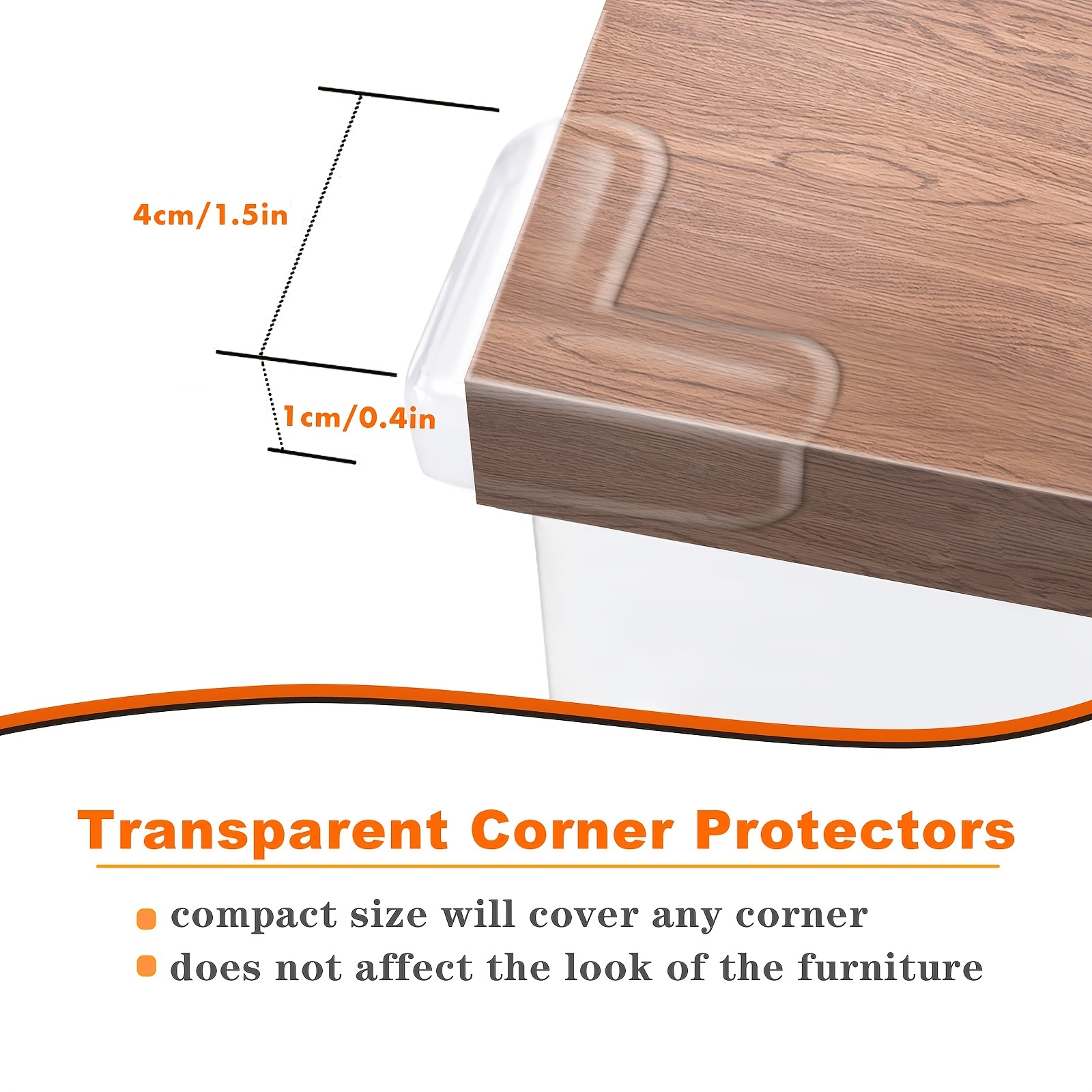 Corner Protector for Baby, Protectors Guards - Furniture Corner Guard & Edge  Safety Bumpers - Baby Proof Bumper & Cushion to Cover Sharp Furniture & Table  Edges - Clear and Transparent (8