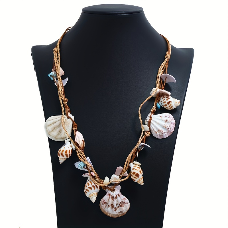 Bohemian Ocean Natural Shell Necklace, Summer Accessory
