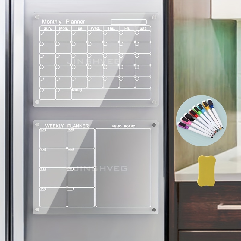 Acrylic Magnet Calendar Board Suitable For Use In - Temu