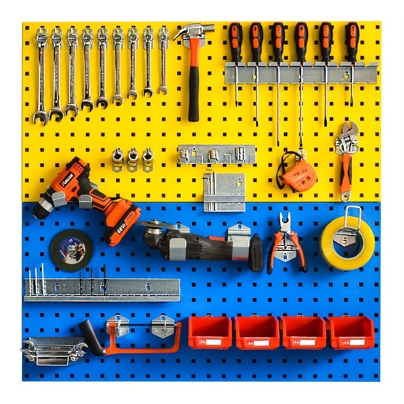 19pcs/set Hardware Garage Hooks, Verwendung Für Schwere  Werkzeugaufbewahrung Und Organizer Auf Quadratischem Brett, Garage Zubehör  - Temu Austria