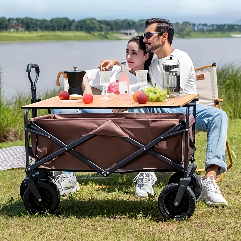  Folding Outup Store Outdoor Folding Camp Car Camper Trolley  Picnic Car Portable Camping Trolley Trailer Travel Security Gadget Sport  Yard cart (Color : White) : Patio, Lawn & Garden