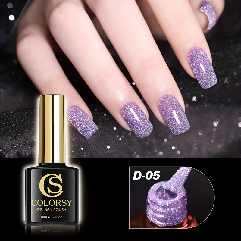 6 Colors Reflective Glitter Gel Nail Polish