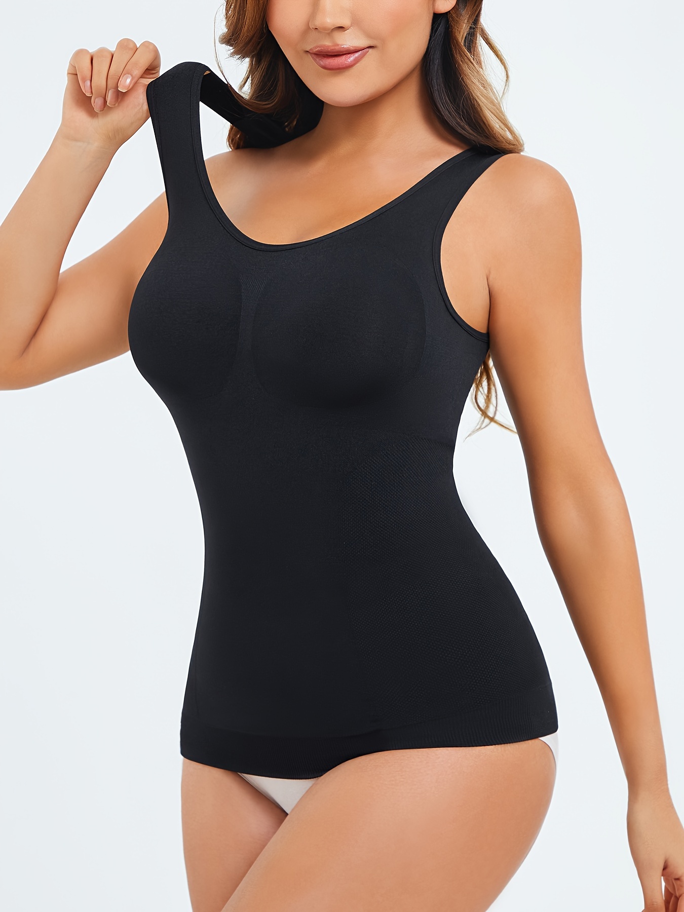 Buy AOSBOEI Women Tank Bodysuit Shapewear Tops Tummy Control