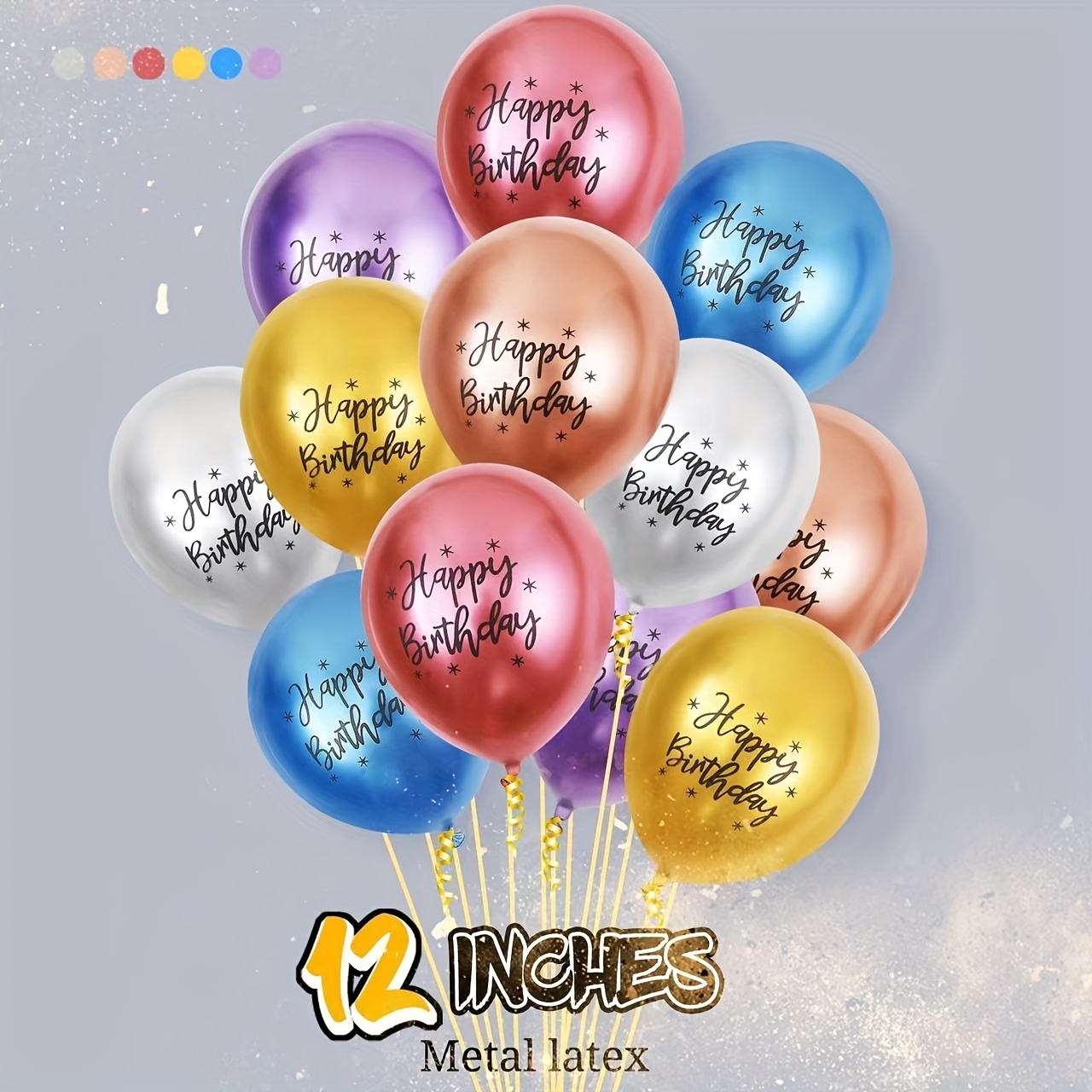20 Pcs 5 Pouces Chrome Métallique Latex Ballons Or Argent - Temu