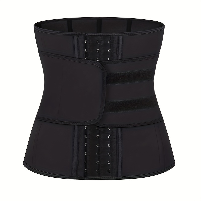 SAYFUT Waist Corset Body Shaper Tummy Small(Waist 21.5-25.5inch) Black with  4 Hook : : Fashion