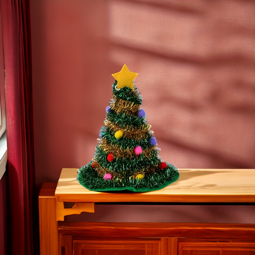 Christmas Festive Hat Christmas Tree Multi colored Grass - Temu