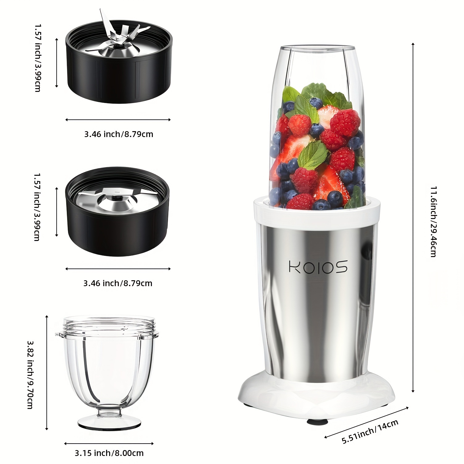 KOIOS 850W Personal Blender for Shakes and Smoothies