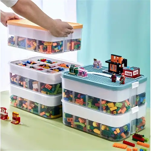 Kids Toys Storage Organizer for Lego Clear Building