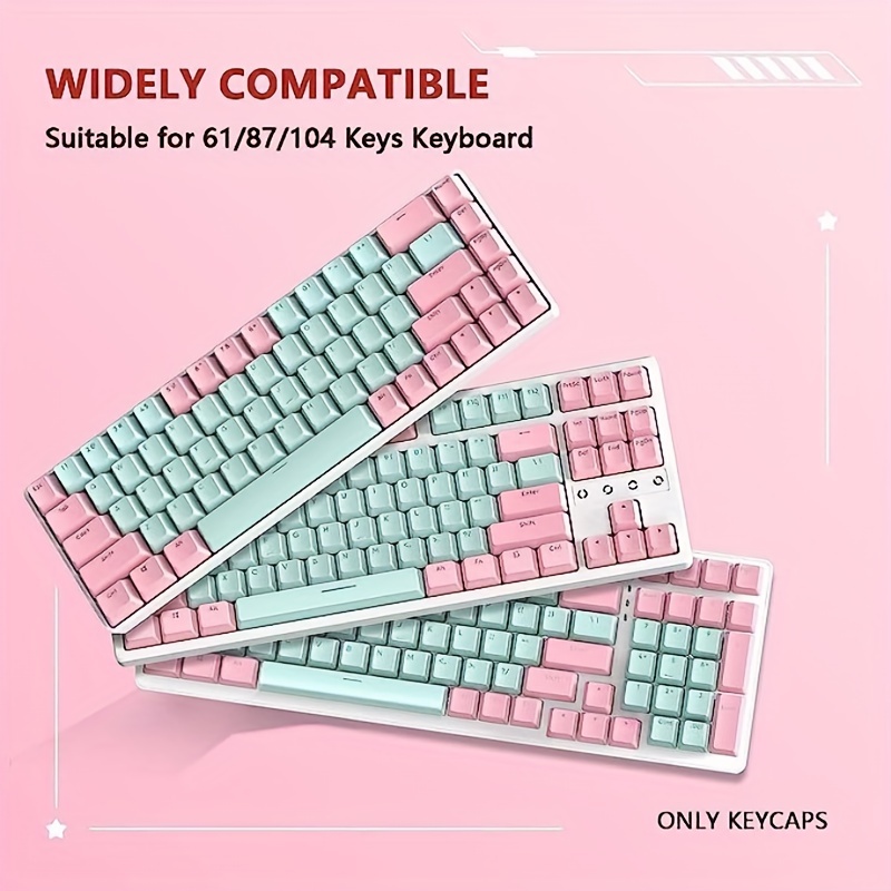 117 Key Custom PBT Keycap Set Double Shot OEM Profile for  61/68/87/98/100/104Key Compact TKL 60% or Full Size Cherry MX Gateron Kailh  Outemu Cross