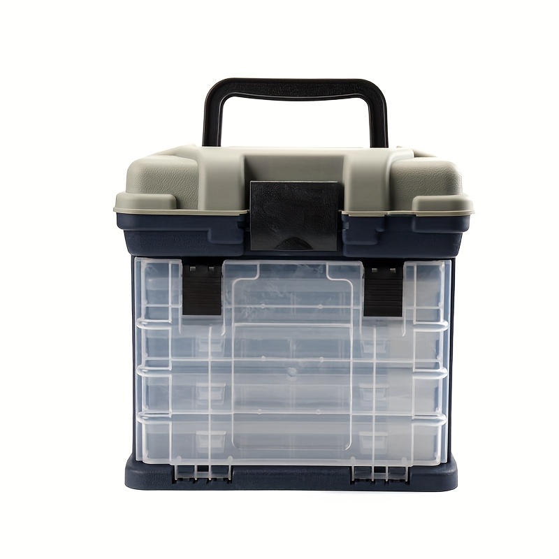 Portable Fishing Tackle Box With 4 Layers And Handle