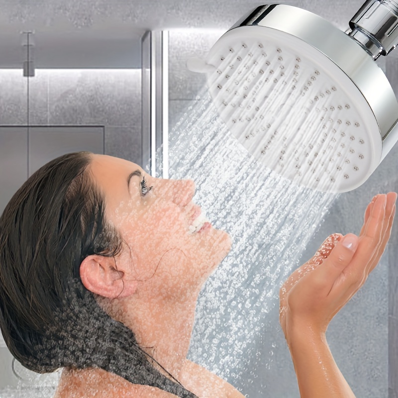 1pc 9 Inch Cool Black Top Spray Head, Bathroom Fixed Shower Head, Bathroom  Plastic Shower Head, Bathroom Accessories