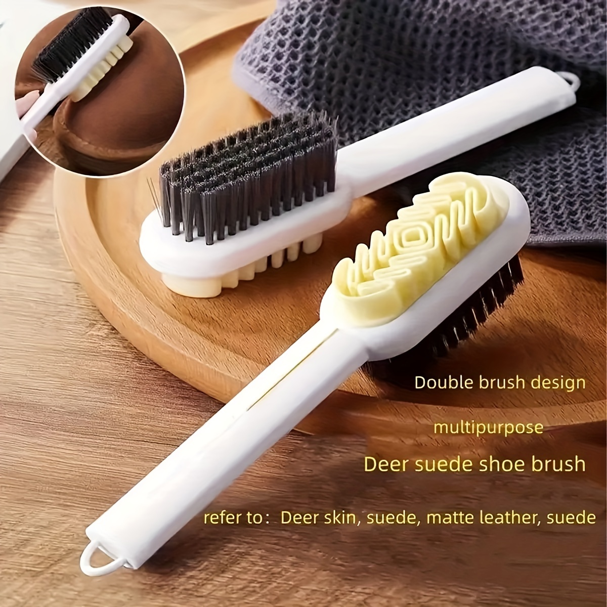 Youngjoy 2 Pieces Dual Sided Sneaker Shoe Cleaner Brush Set Shoes Clean  Brush Ki