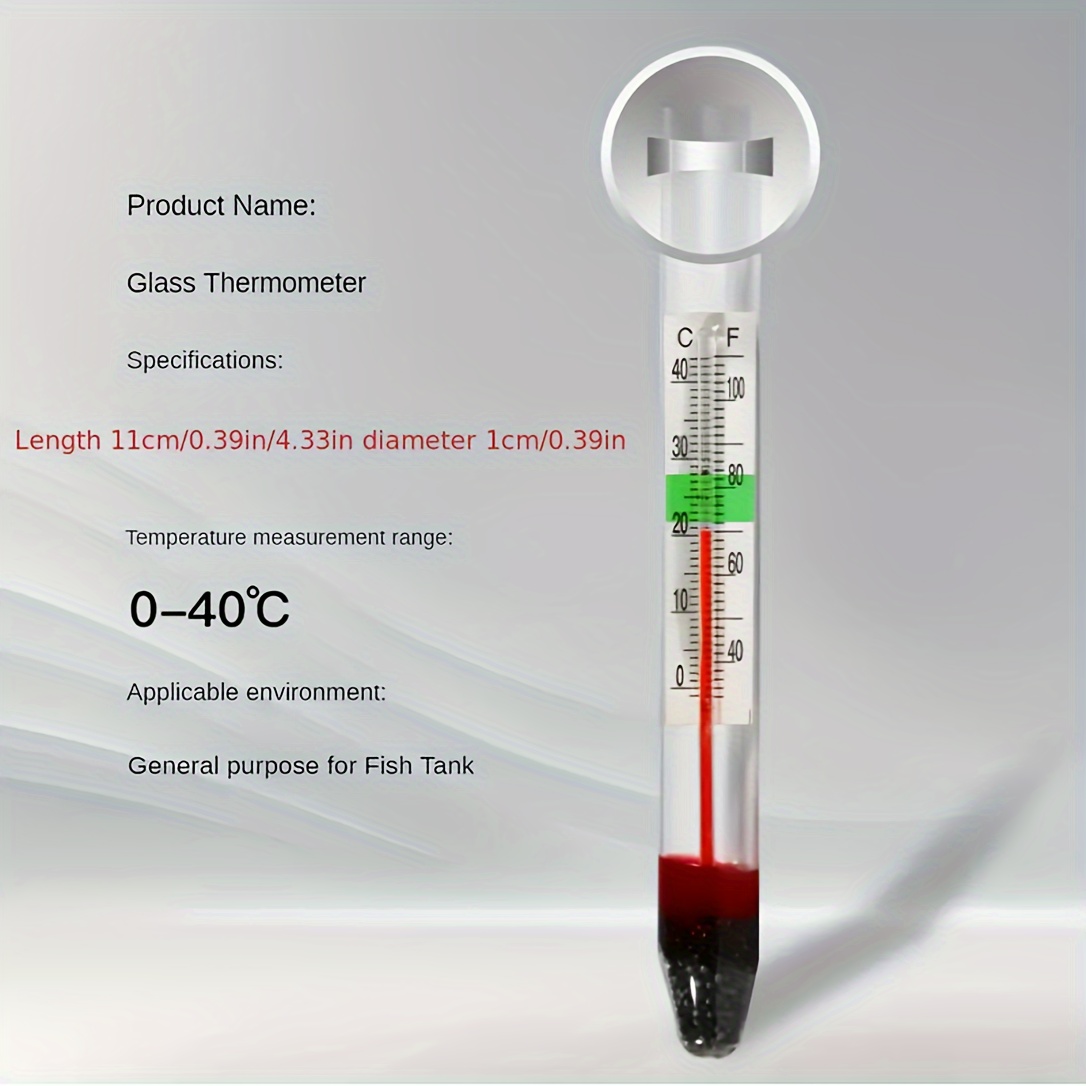 Thermomètre pour Aquarium en verre,flottant,de 0 à 40 °C