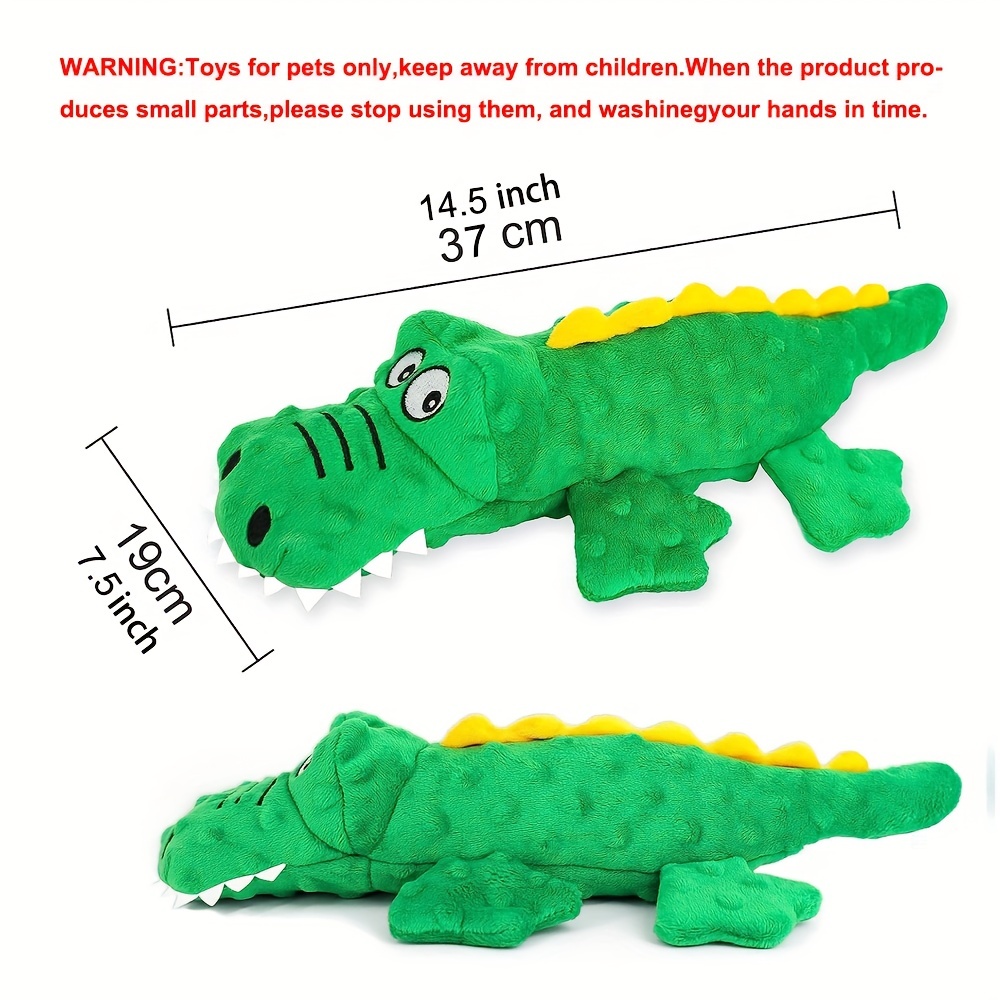 Plush Crocodile Puppy Dog Squeaky Toy for Small Medium Dogs Clean