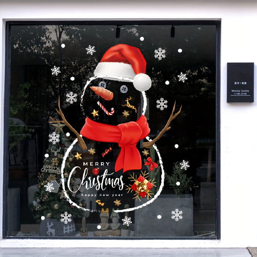 6pcs/set Weihnachts schnee Auto aufkleber Fenster aufkleber - Temu Germany