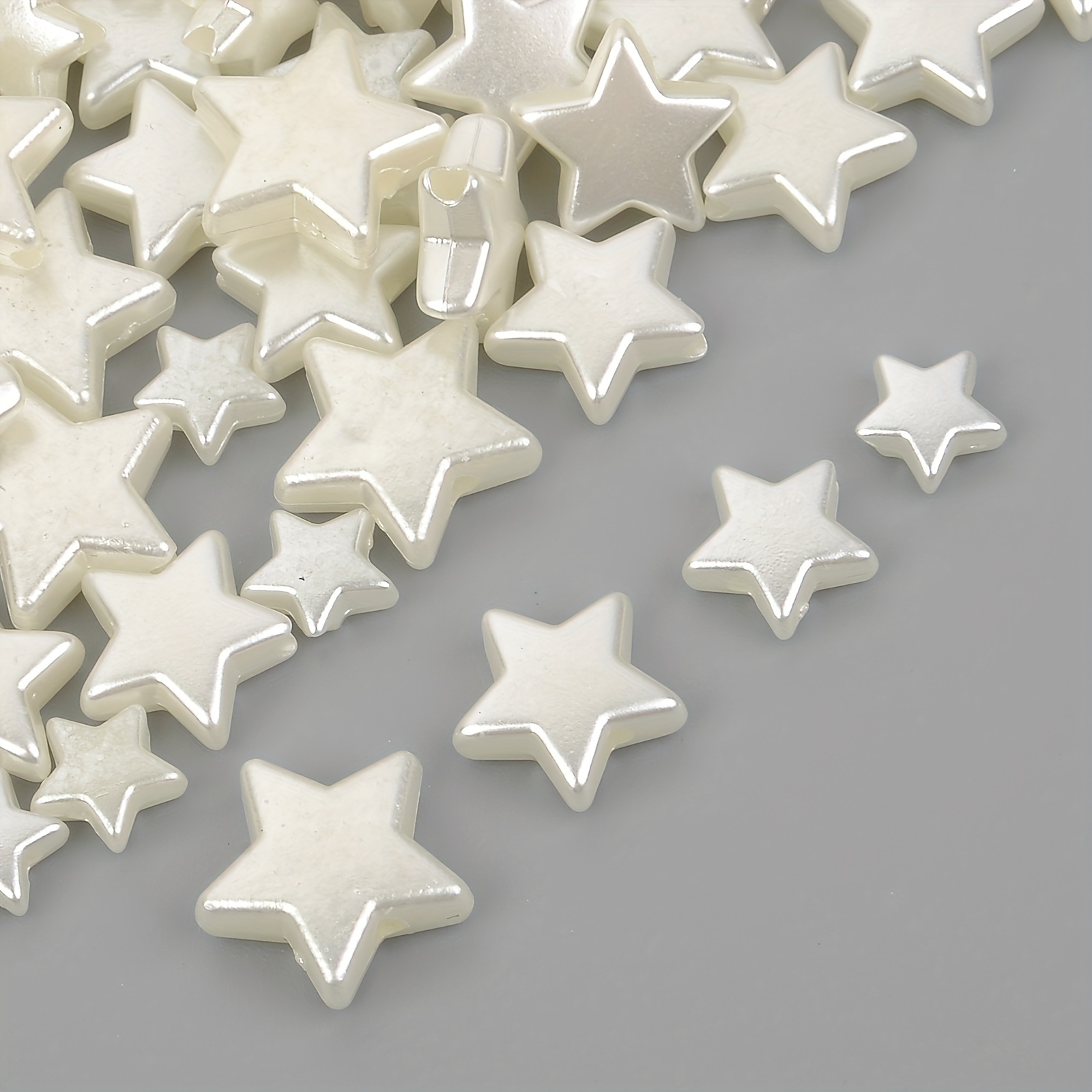 Golden Color Star Ccb Beads Diy Loose Plastic Beads Star - Temu