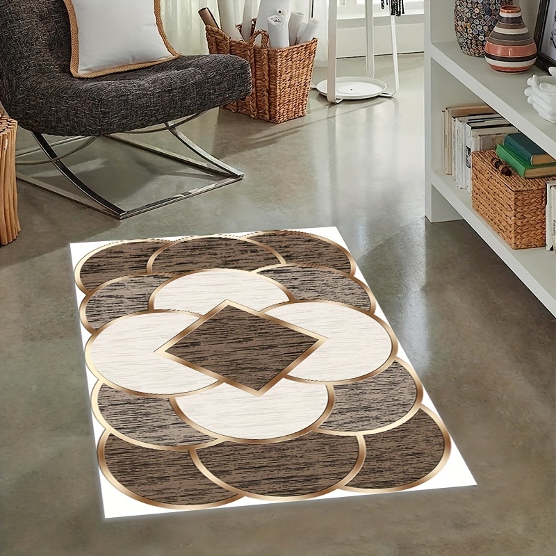 Golden Circular Pattern, Geometric Soft Non-slip Carpet, Indoor Carpet,  Running Carpet, Stain Resistant Waterproof Long Strip Floor Mat, Comfort  Standing Mats, Living Room Bedroom Bathroom Kitchen Sink Laundry Office  Area Rugs Runner