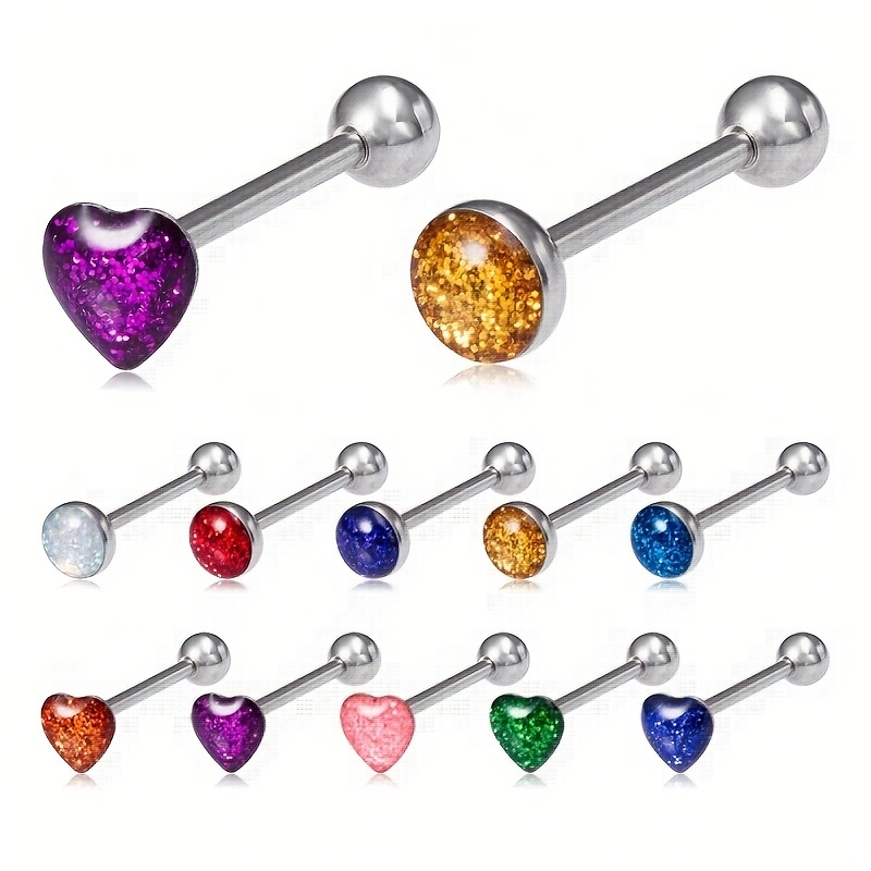 Heart on sale tongue ring