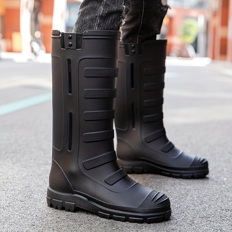 Rain Boots Men Rain Boots Chef Shoes Fishing Shoes Casual Waterproof  Comfortable Fashion Non-slip Strong Wear-resistant Trend Large Size 44  230920