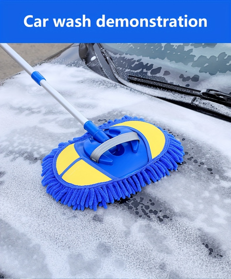 Car Cleaning Brush Car Wash Brush Telescoping Long Handle - Temu