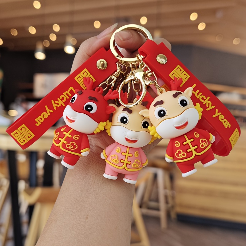 Porte-clés Dragon Porte-bonheur, Porte-clés Souvenir De L'année Du Dragon,  Cadeau Du Nouvel An Chinois 2024 : : Cuisine et Maison