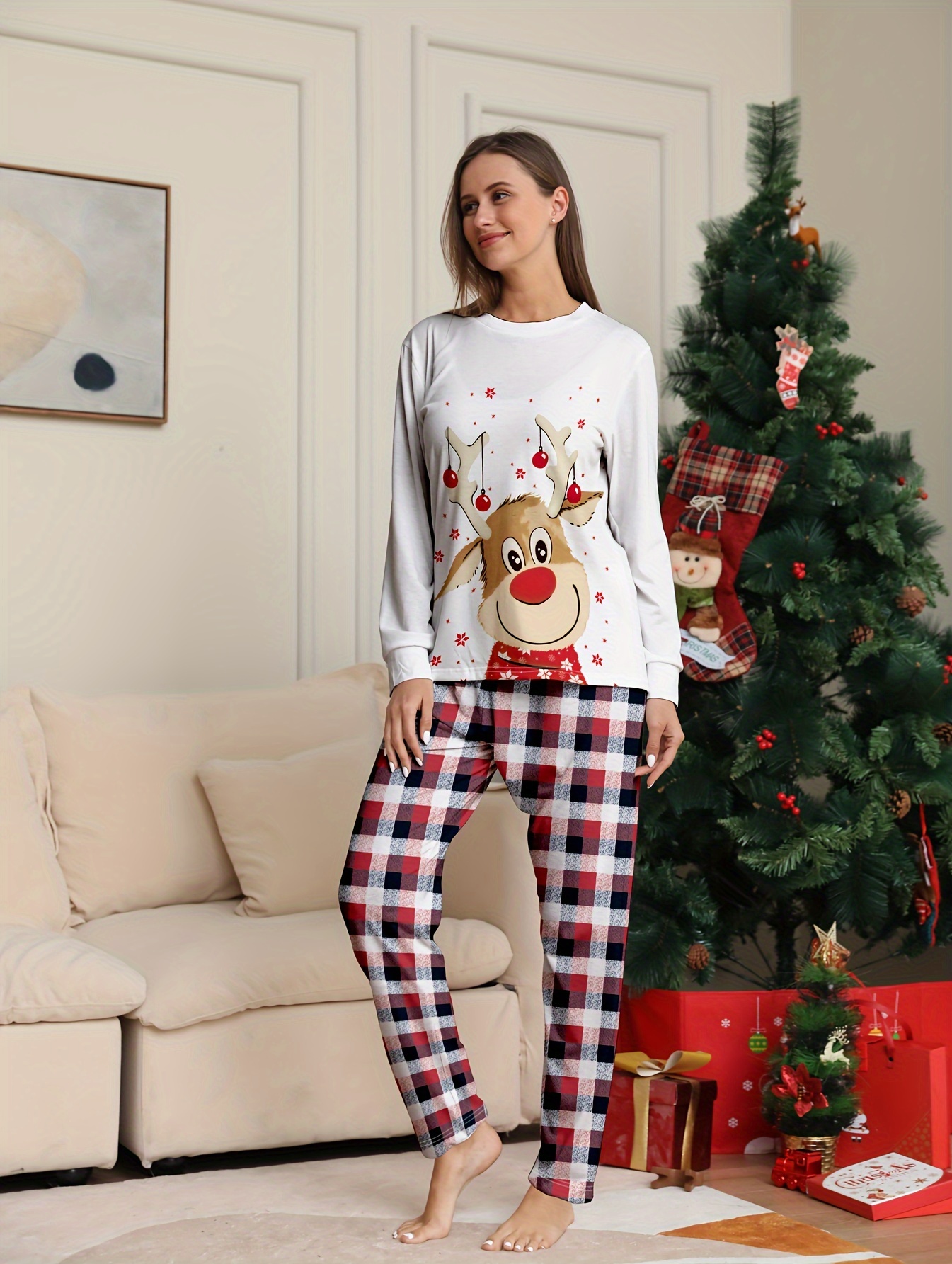 Women's Long Sleeve Pajama Set | Christmas Deer