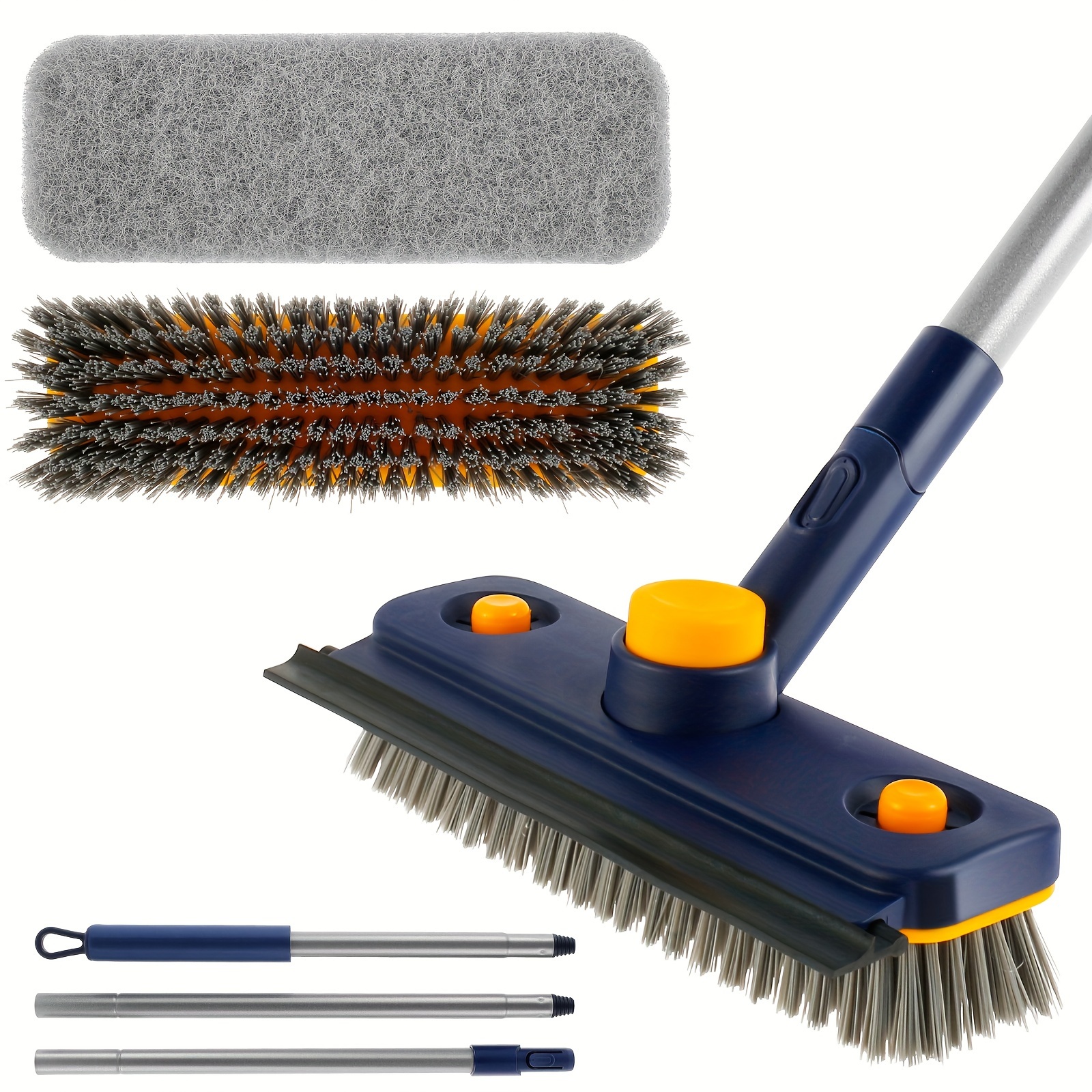 Multi-purpose Floor And Wall Cleaning Brush, 3-in-1 Bathroom Floor Wall  Tile Cleaning Brush With Scraper, Long Handle Scrubbing Cleaning Brush,  Floor Brush, No Dead Corner, Cleaning Supplies, Cleaning Tool, Christmas  Supplies 