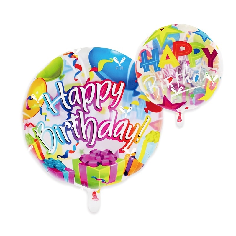 1pc Palloncini In Alluminio Trasparente Happy Birthday (18 - Temu Italy