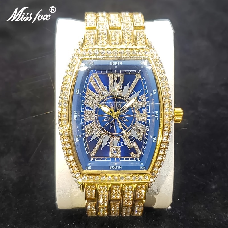 Golden big dial discount watch