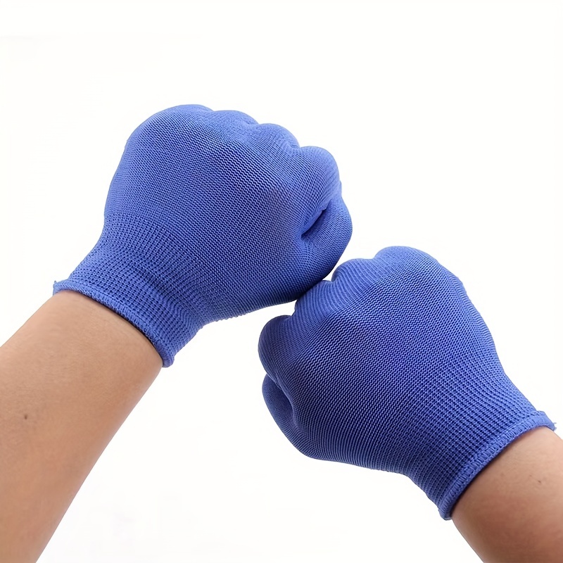 Work Gloves Labor Protection Nylon Non-slip Gloves For Driving, Handling,  Adhesive Work 13 Gauge, Thin, For Men And Women