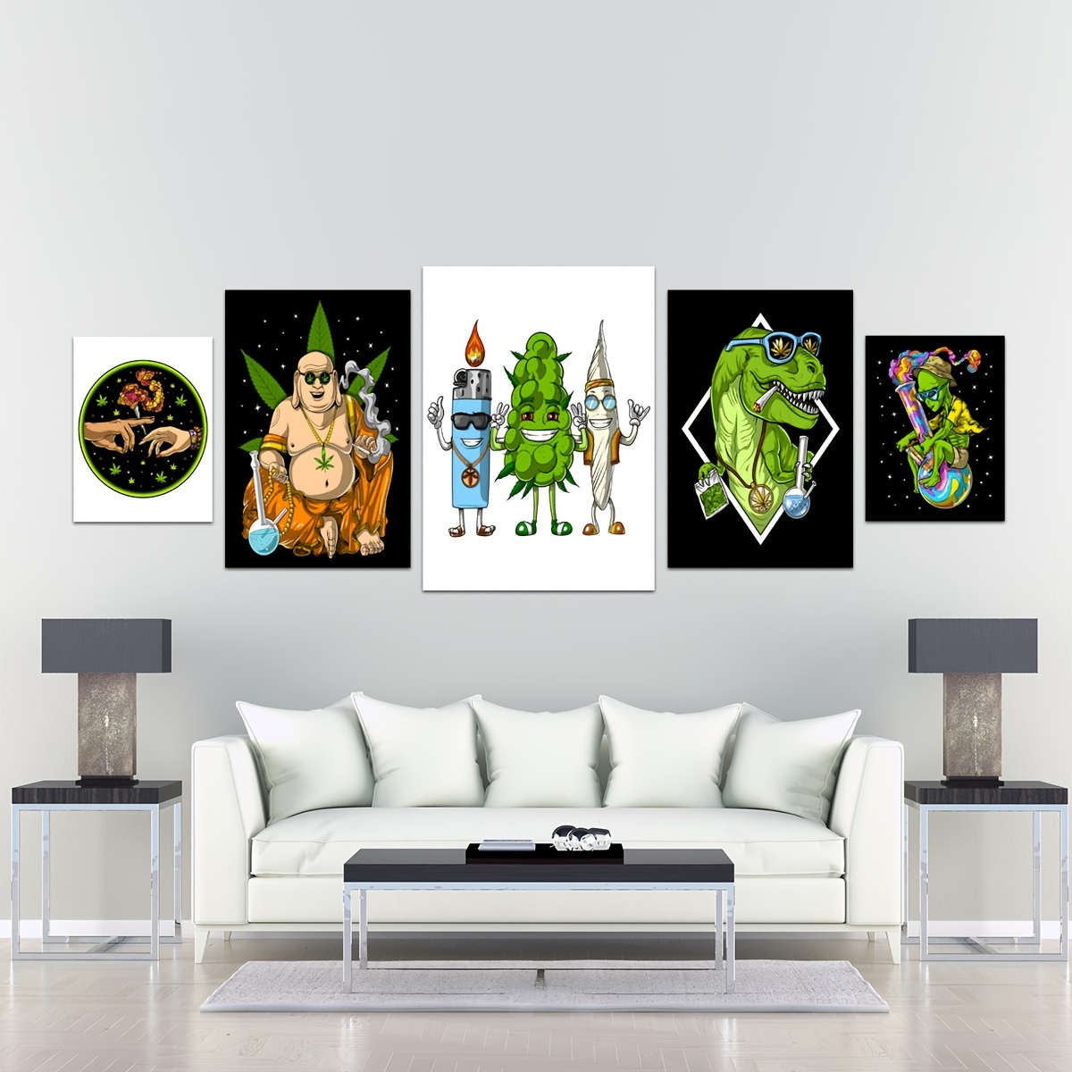 Dinosaur Poster Picture Canvas Painting Living Room Decor - Temu